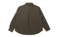 BAPE BY KAZUKI KURAISHI MUTI PATCH MILITARY LS SHIRT
