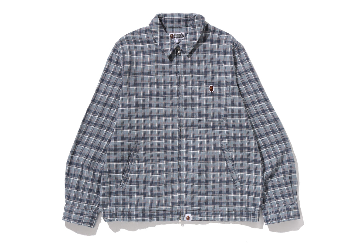 BAPE CHECK ZIP SHIRT