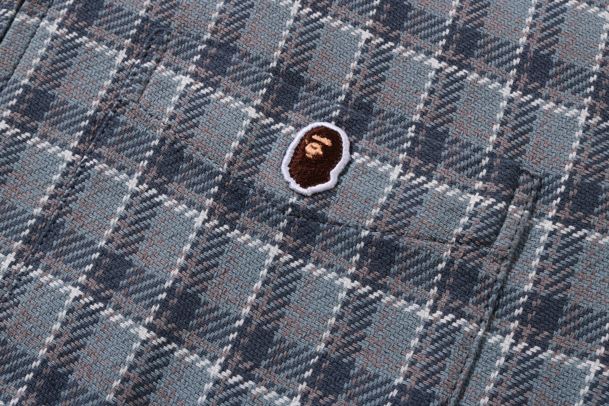 BAPE CHECK ZIP SHIRT