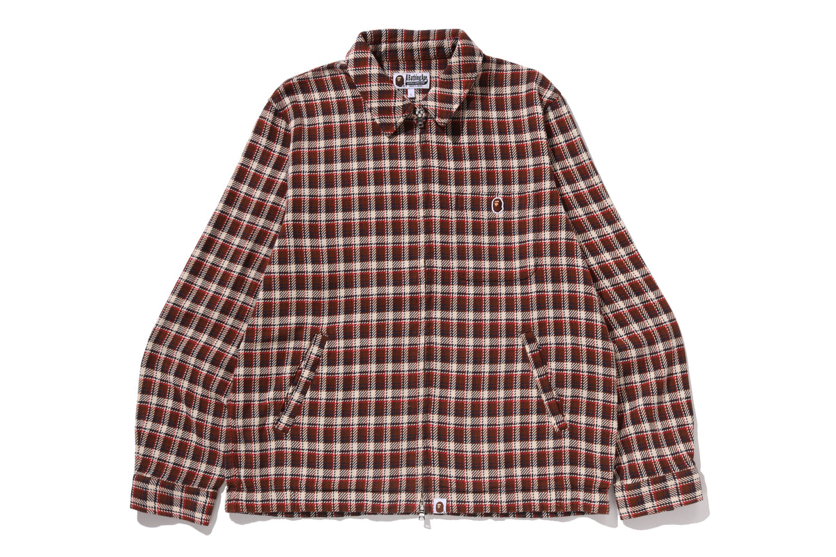 BAPE CHECK ZIP SHIRT