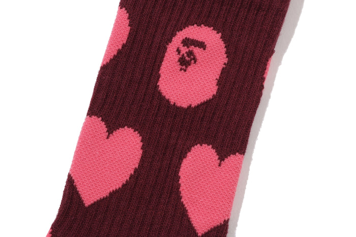 I LOVE BAPE MONOGRAM SOCKS LADIES