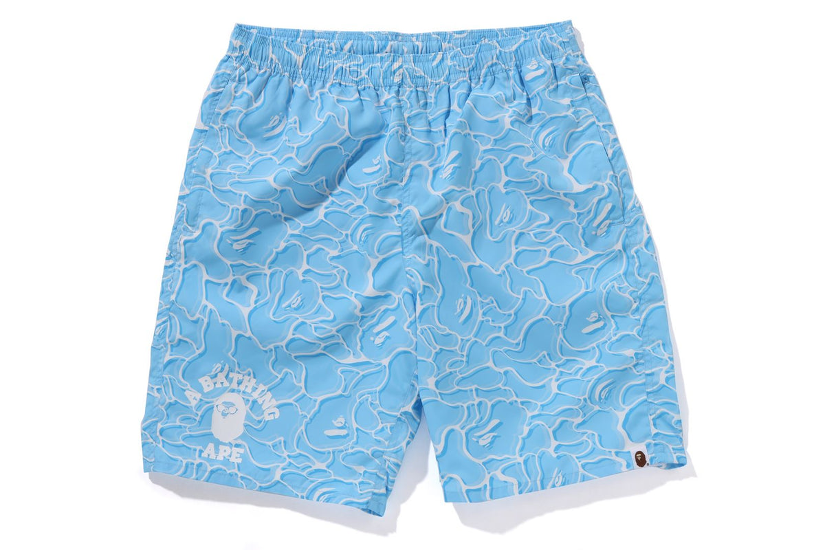 Mens Shorts Blue Bape Camo Shorts Bape Shorts Abc Camo Blue Abc