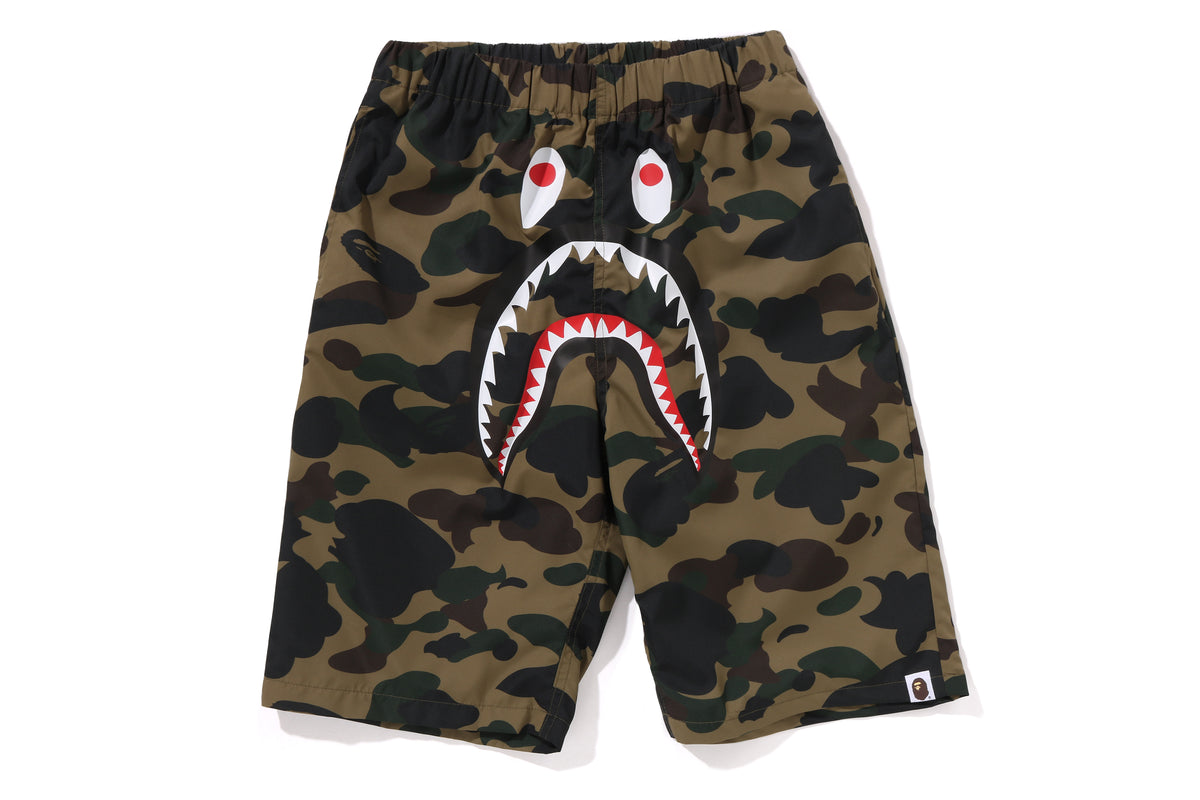 1ST CAMO SHARK BEACH SHORTS JR