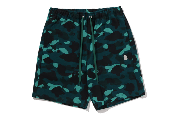 COLOR CAMO METAL APE HEAD RELAXED FIT SWEAT SHORTS