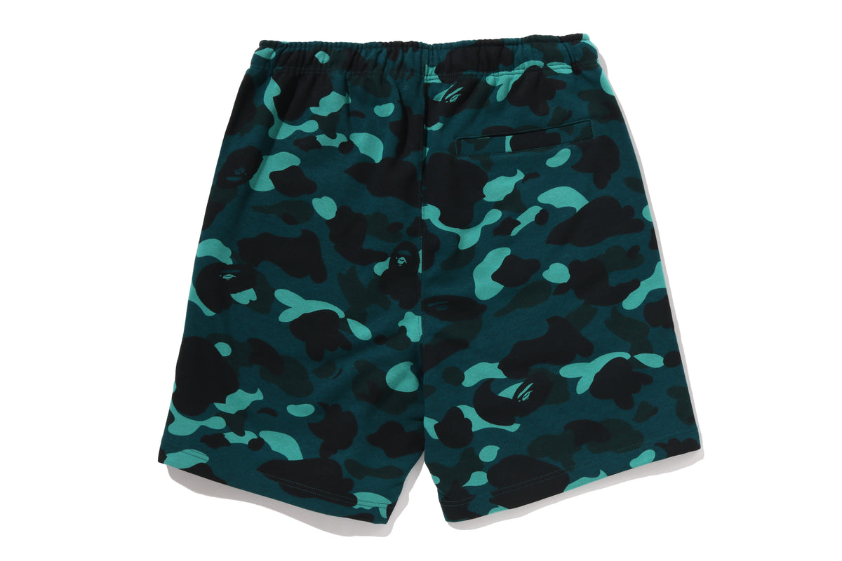 COLOR CAMO METAL APE HEAD RELAXED FIT SWEAT SHORTS