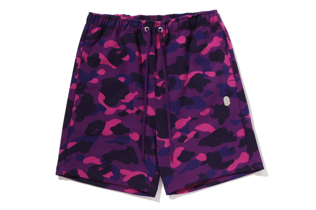 COLOR CAMO METAL APE HEAD RELAXED FIT SWEAT SHORTS