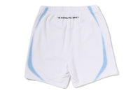 HEAVY WASH HAND DRAW FOOTBALL LOGO RELAXED FIT SWEAT SHORTS