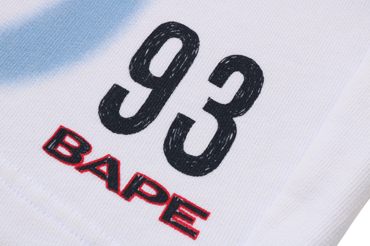 HEAVY WASH HAND DRAW FOOTBALL LOGO RELAXED FIT SWEAT SHORTS