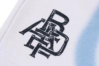 HEAVY WASH HAND DRAW FOOTBALL LOGO RELAXED FIT SWEAT SHORTS