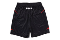 APE FLAME MONOGRAM JACQUARD RELAXED FIT FOOTBALL SHORTS
