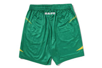 APE FLAME MONOGRAM JACQUARD RELAXED FIT FOOTBALL SHORTS