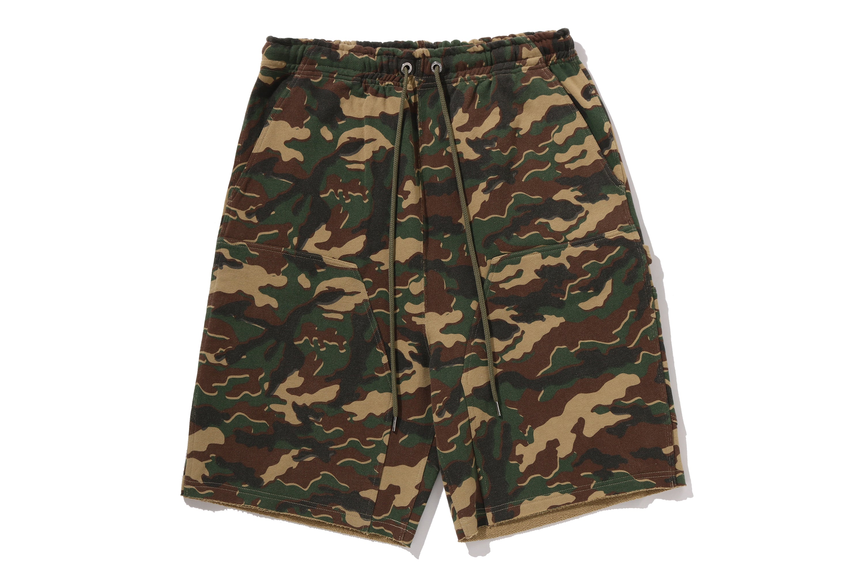 Mサイズ完売品　BELVET Camo Pattern Shorts M GLITCH WOODLAND CAMO DOUBLE KNEE RELAXED FIT SWEAT SHORTS – eu