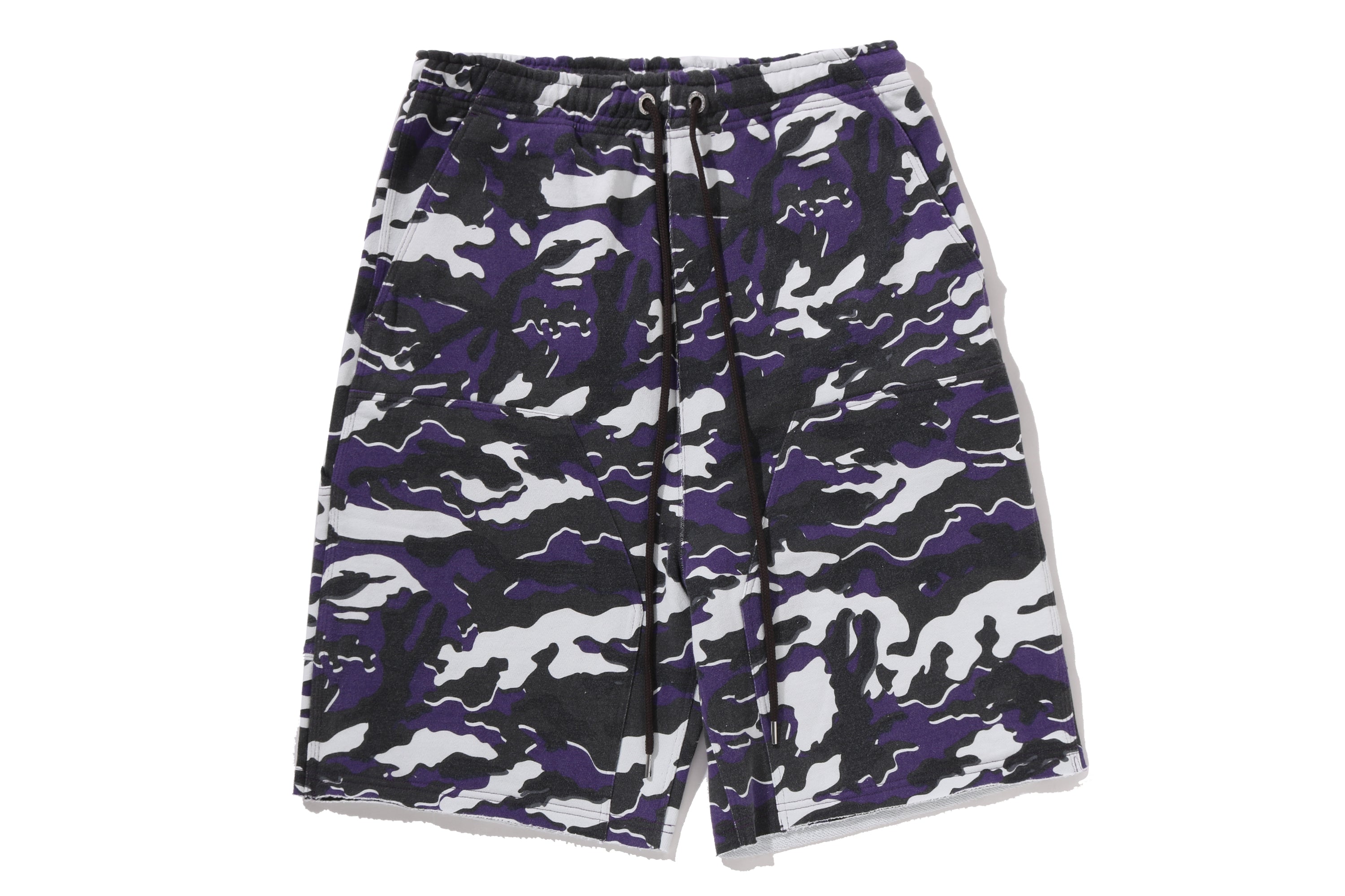 GLITCH WOODLAND CAMO DOUBLE KNEE RELAXED FIT SWEAT SHORTS – eu