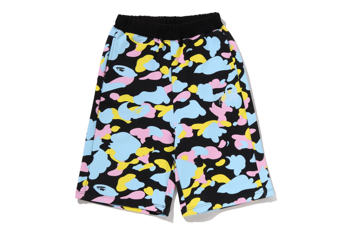 NEW MULTI CAMO SWEAT SHORTS LADIES