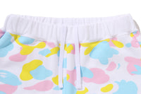 NEW MULTI CAMO SWEAT SHORTS LADIES