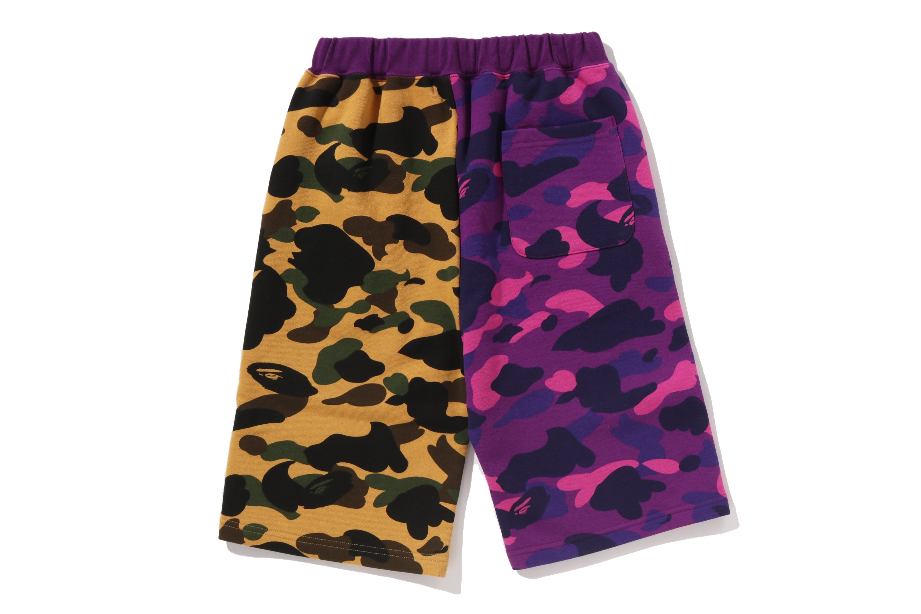 SPLIT CAMO SHARK SWEAT SHORTS JUNIOR – eu.bape.com