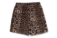 BAPE BY KAZUKI KURAISHI LEOPARD PATTERN SWEAT SHORTS