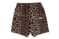BAPE BY KAZUKI KURAISHI LEOPARD PATTERN SWEAT SHORTS