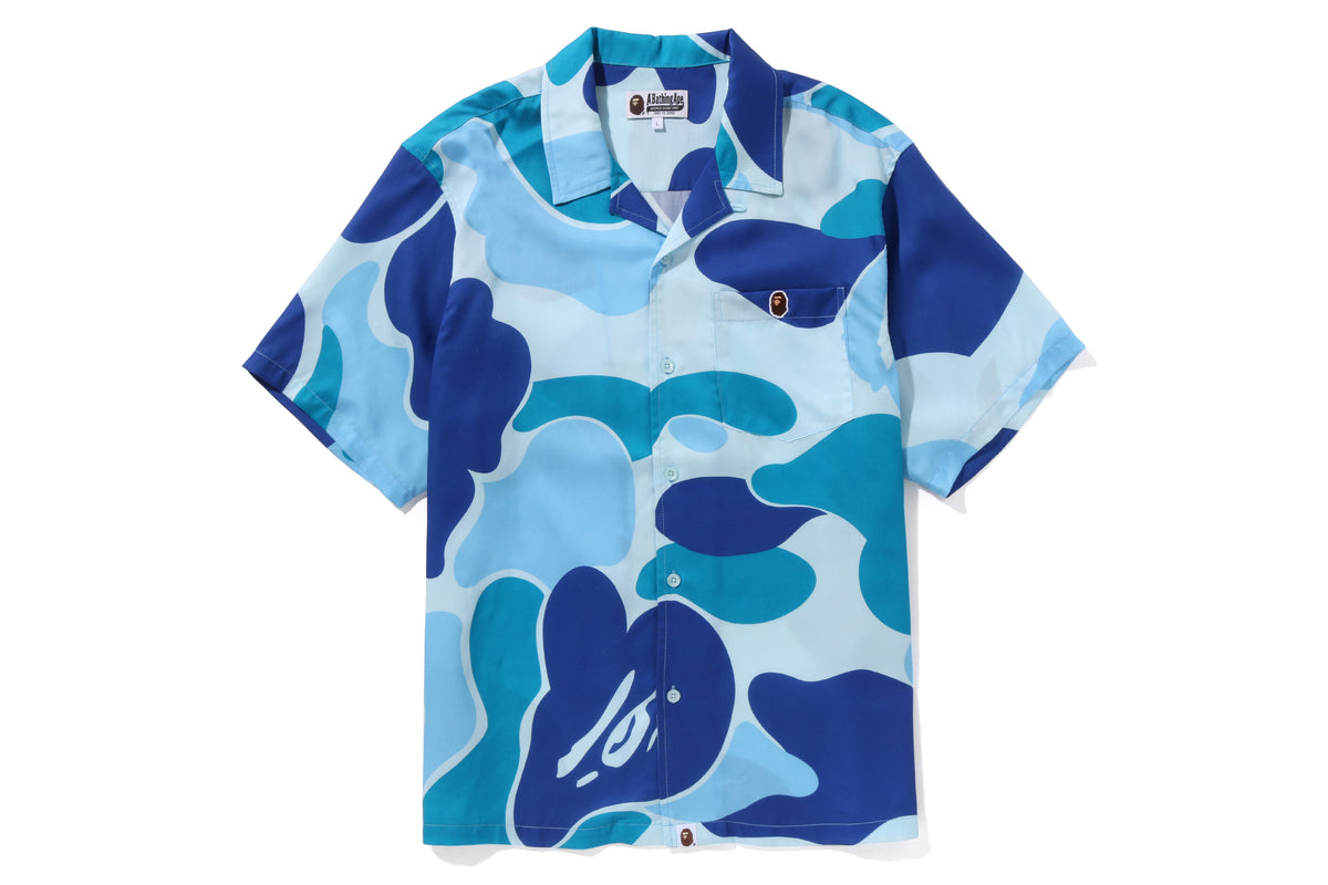 BAPE ABC CAMO OPEN COLLAR SHIRT MENS BAPE ABC CAMO OPEN COLLAR SHIRT MENS