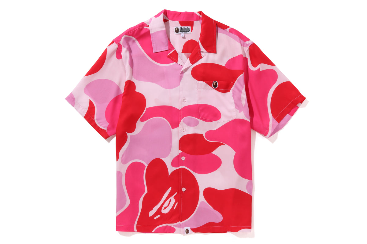 BAPE ABC CAMO OPEN COLLAR SHIRT MENS BAPE ABC CAMO OPEN COLLAR SHIRT MENS