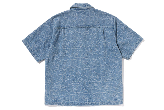 LINE CAMO DENIM S/S SHIRT MENS