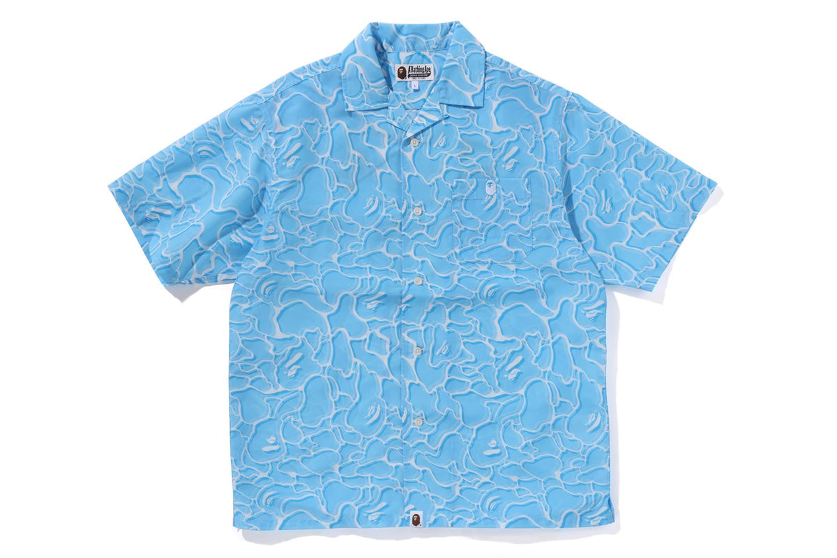 ABC SEA SURFACE CAMO OPEN COLLAR S/S SHIRT MENS eu.bape.com ABC SEA SURFACE CAMO OPEN COLLAR S/S SHIRT MENS eu.bape.com