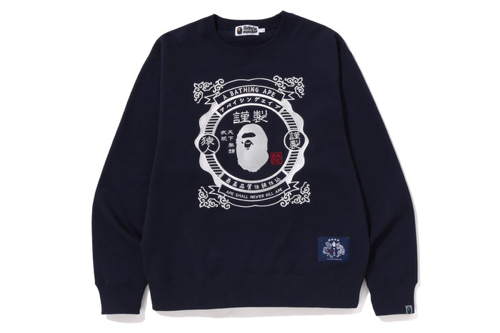 JAPANESE MOTIF RELAXED FIT CREWNECK MENS