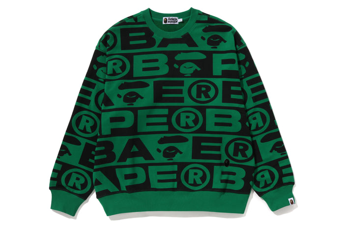 LUX SPORT PATTERN OVERSIZED CREWNECK MENS