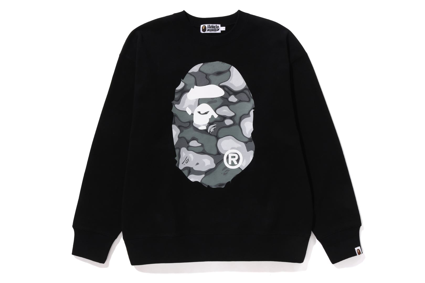 Bape Ape Black White Crewneck Sweatshirt Size M 2024 (H12)