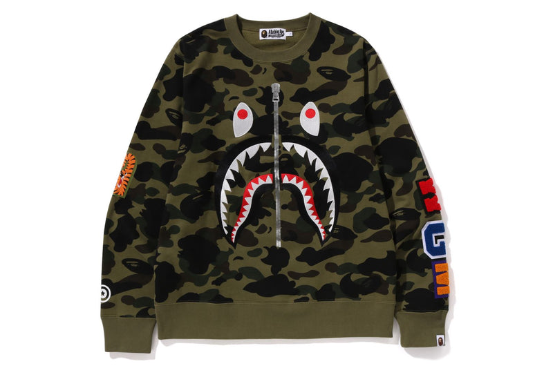 1ST CAMO SHARK CREWNECK MENS