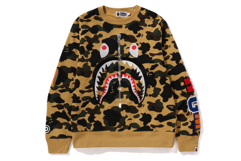 1ST CAMO SHARK CREWNECK MENS