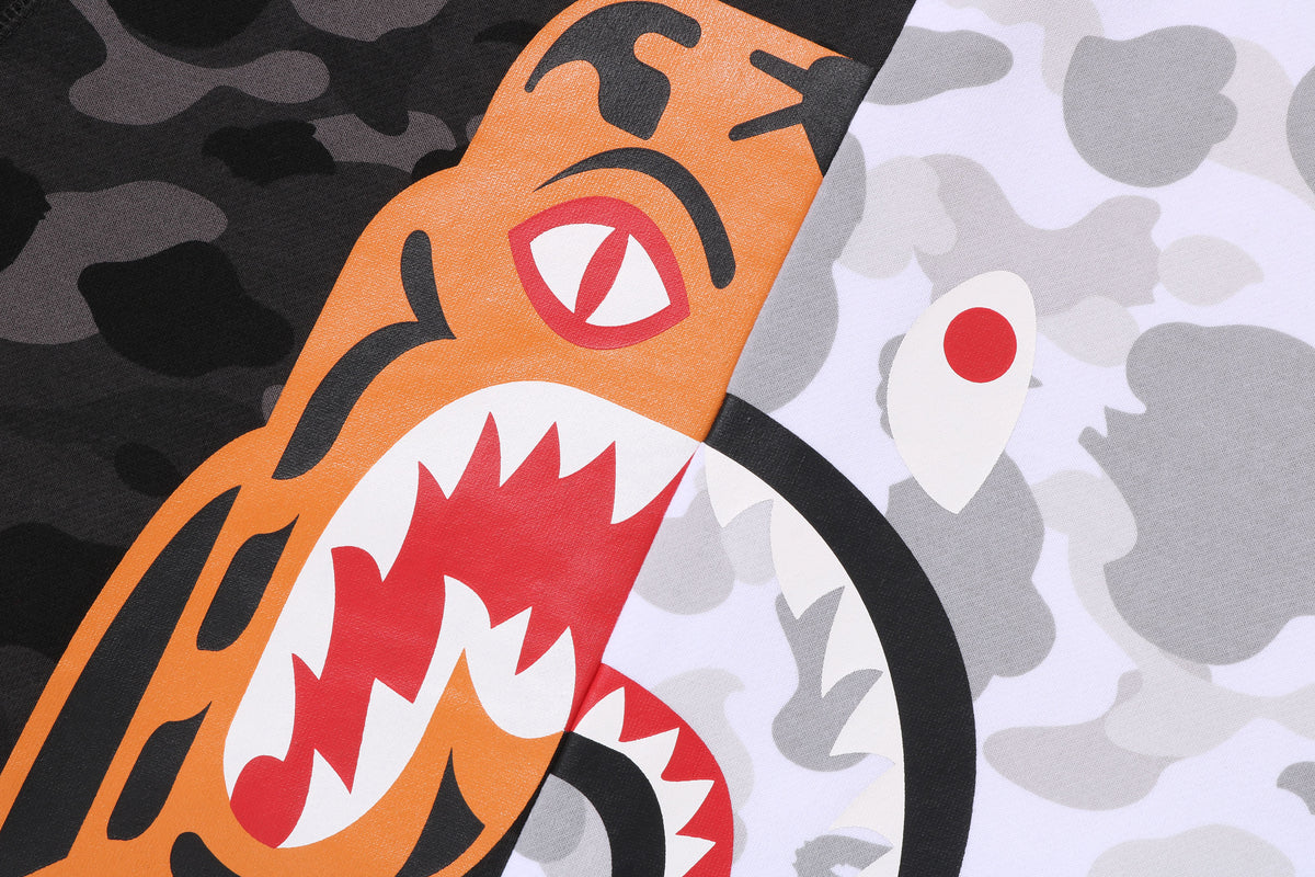 COLOR CAMO TIGER SHARK CREWNECK SWEATSHIRT