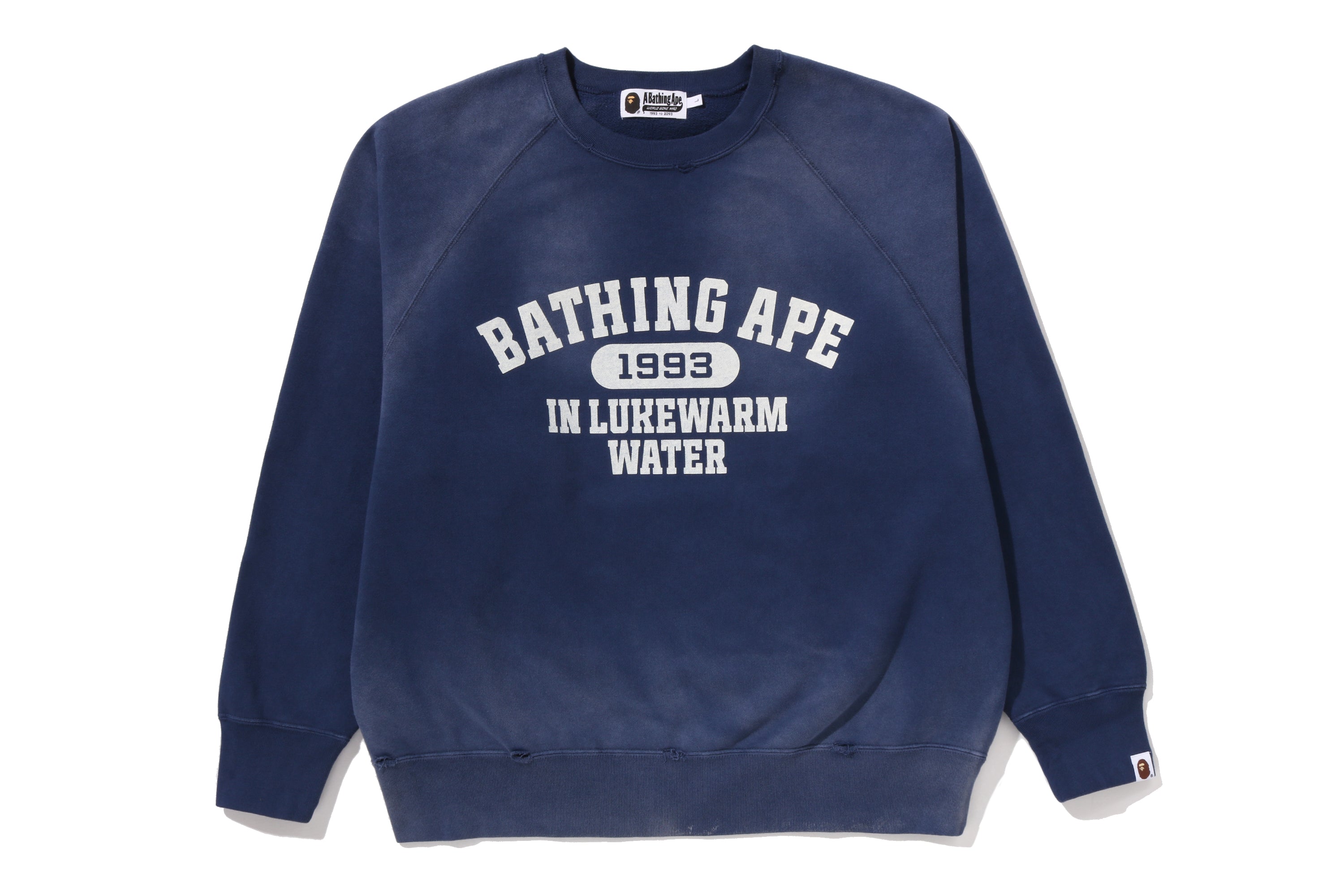 DESTROY WASHED EFFECT RELAXED FIT CREWNECK SWEATSHIRT – eu.bape.com