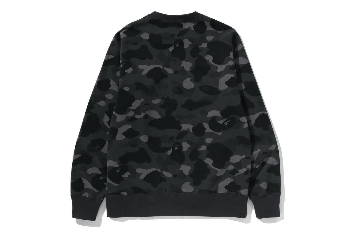 COLOR CAMO COLLEGE CREWNECK SWEATSHIRT