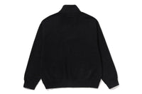 GARMENT DYE ONE POINT HALF ZIP RELAXED FIT CREWNECK SWEATSHIRT