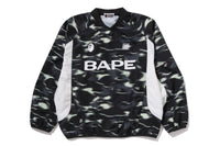 SCREEN CAMO FOOTBALL LOGO RELAXED FIT CREWNECK SWEATSHIRT