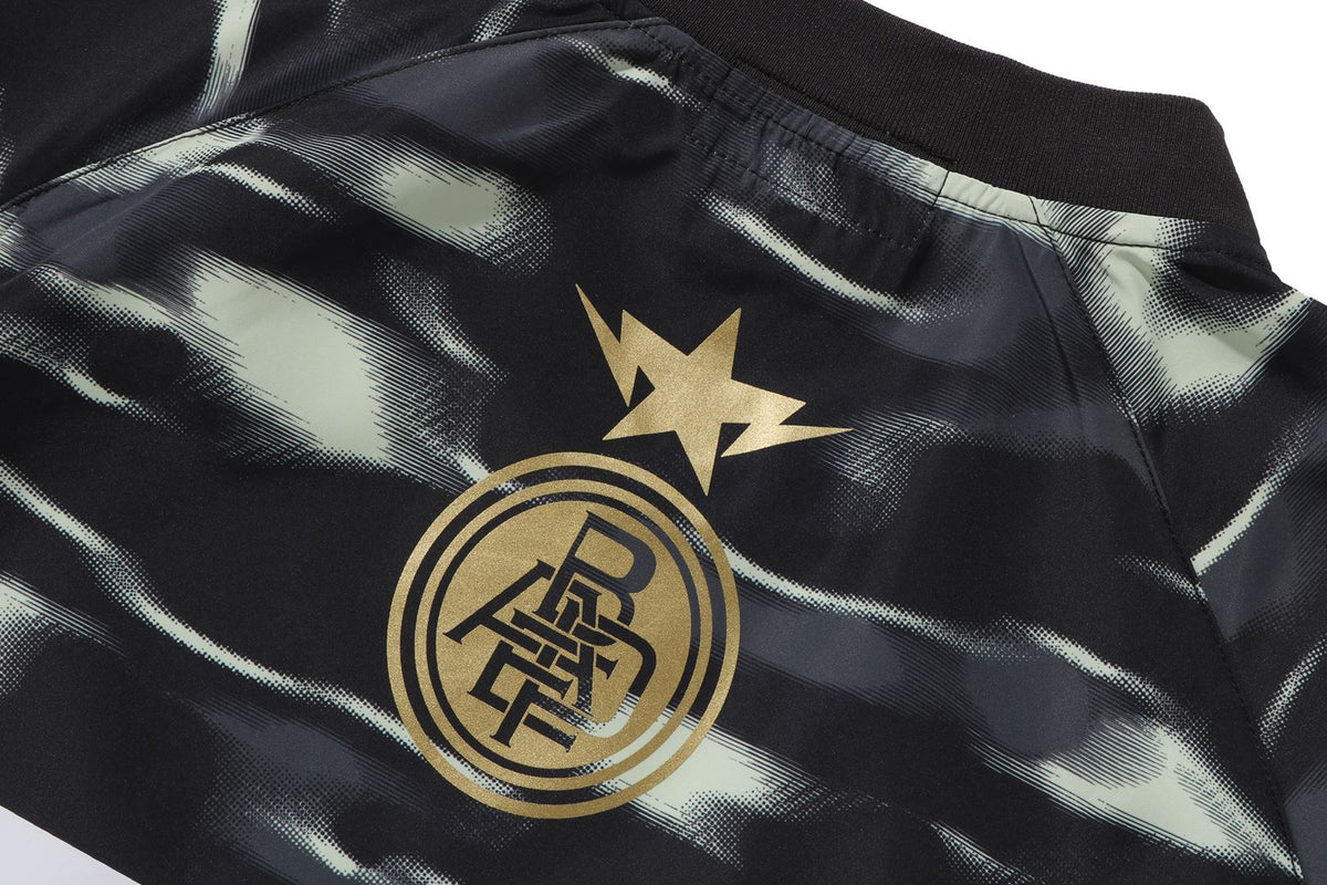 SCREEN CAMO FOOTBALL LOGO RELAXED FIT CREWNECK SWEATSHIRT