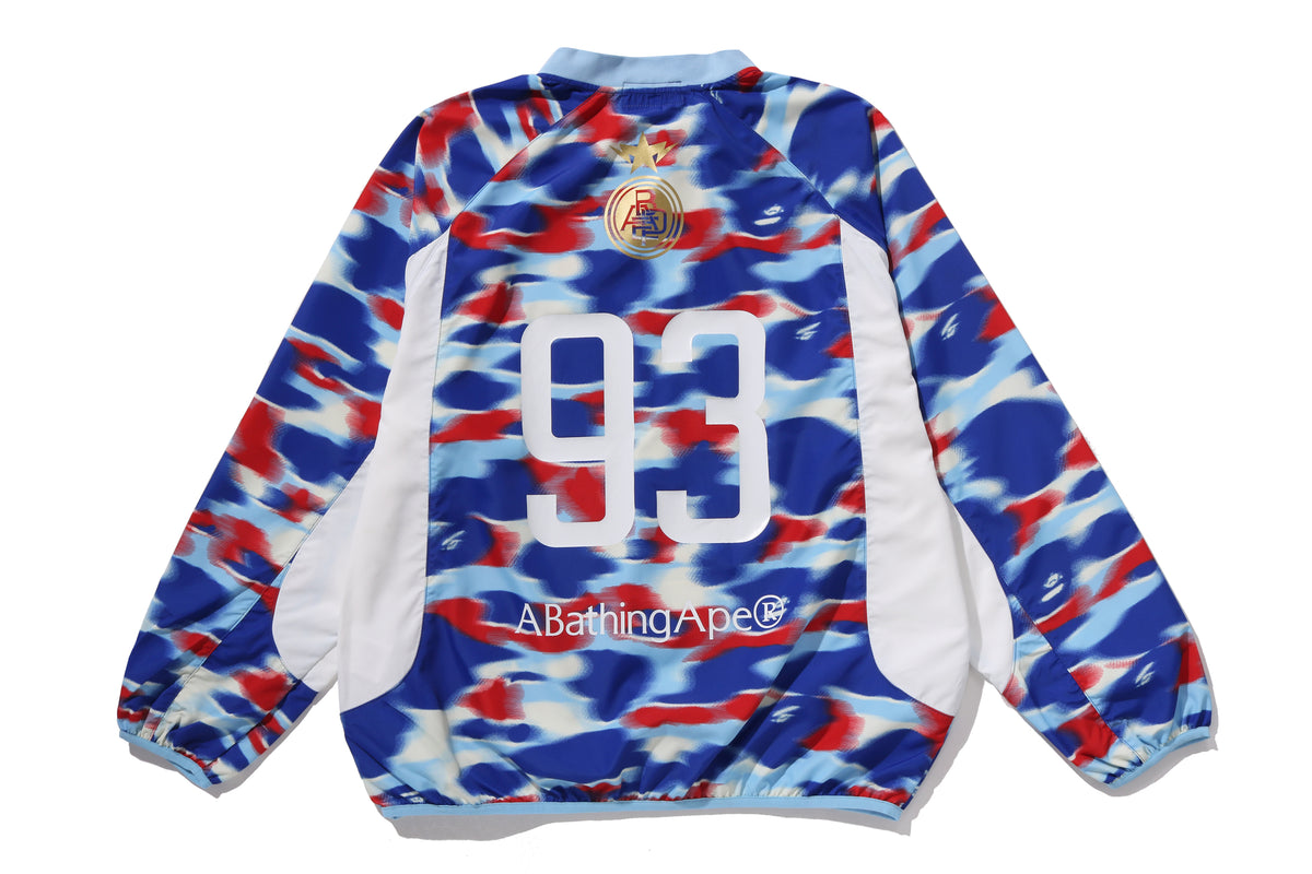 SCREEN CAMO FOOTBALL LOGO RELAXED FIT CREWNECK SWEATSHIRT
