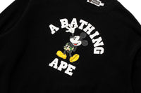 BAPE X DISNEY MICKEY MOUSE COLLEGE RELAXED FIT CREWNECK