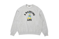 BAPE X DISNEY DONALD DUCK COLLEGE RELAXED FIT CREWNECK