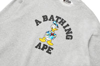 BAPE X DISNEY DONALD DUCK COLLEGE RELAXED FIT CREWNECK