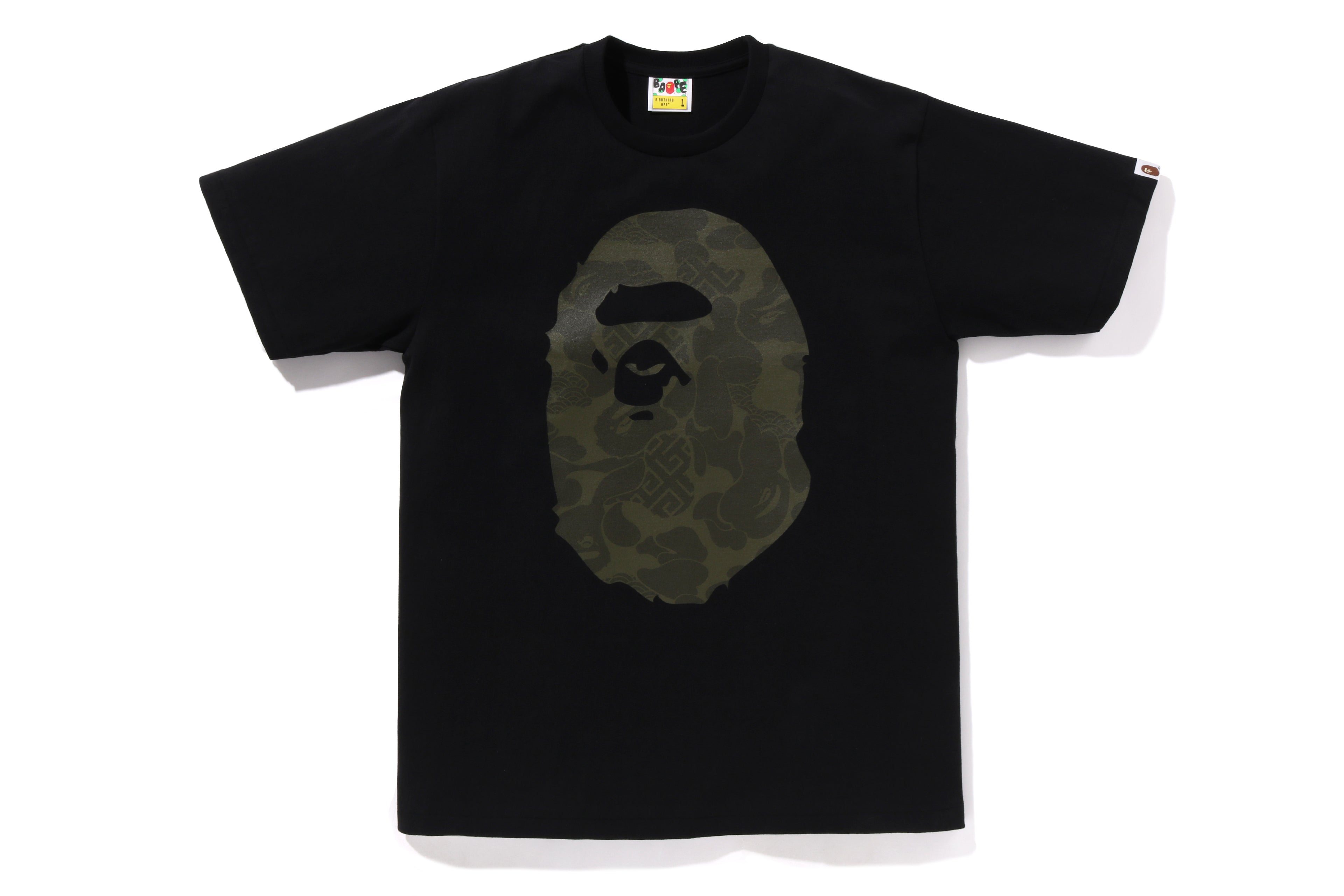 BAPE Black/White Camo Ape outlet Head Tshirt