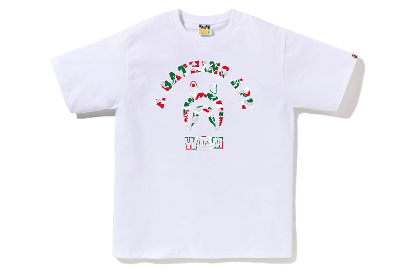 BAPE STORE MILAN SHARK COLLEGE TEE MENS