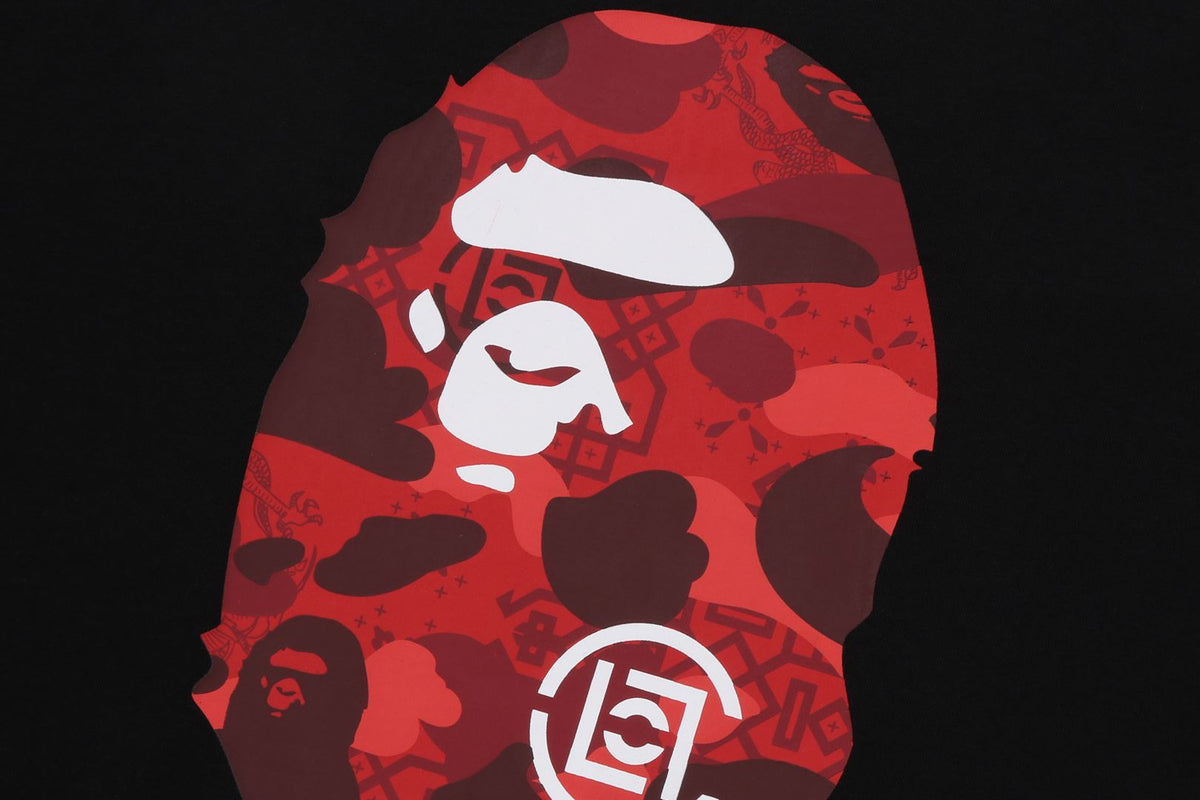 BAPE X CLOT CAMO BIG APE HEAD RELAXED FIT TEE MENS