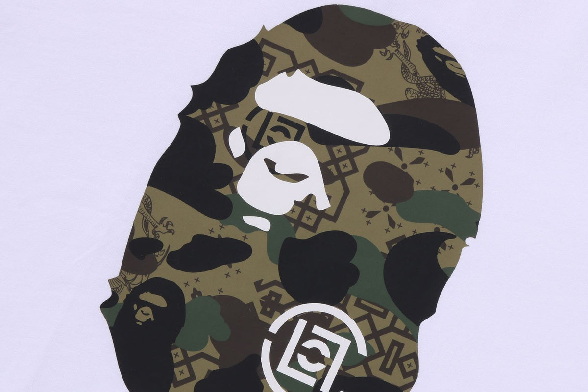 BAPE X CLOT CAMO BIG APE HEAD RELAXED FIT TEE MENS