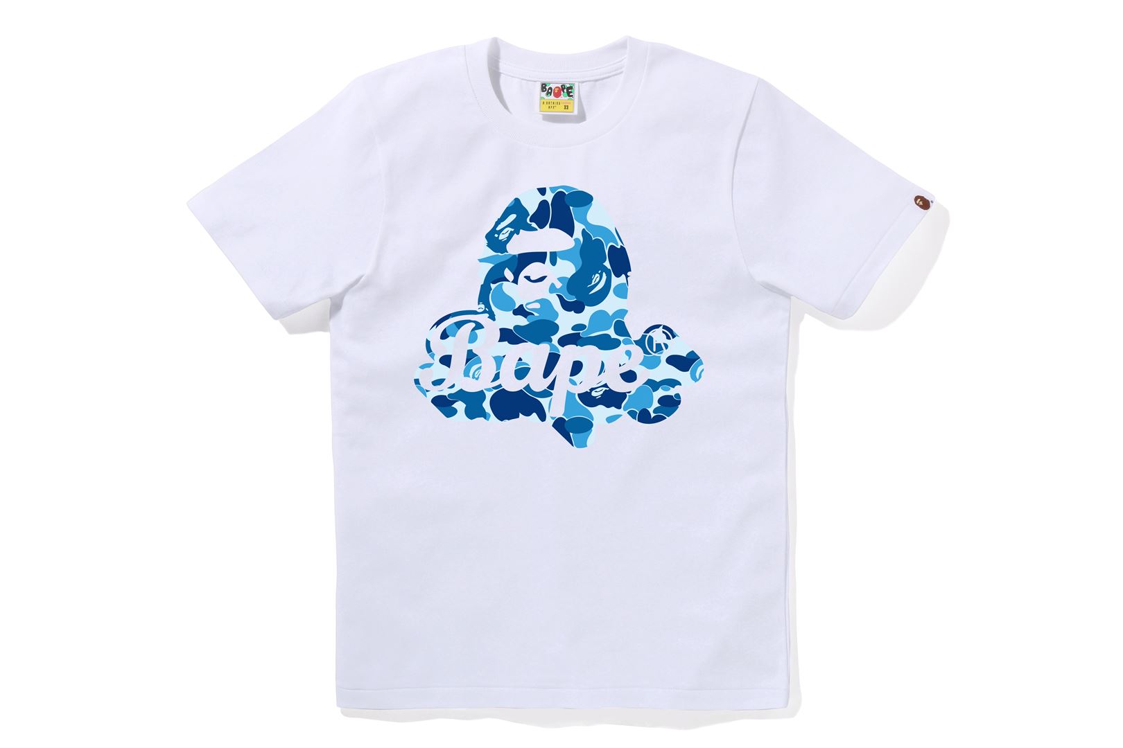 Blue shops camo bape shirt