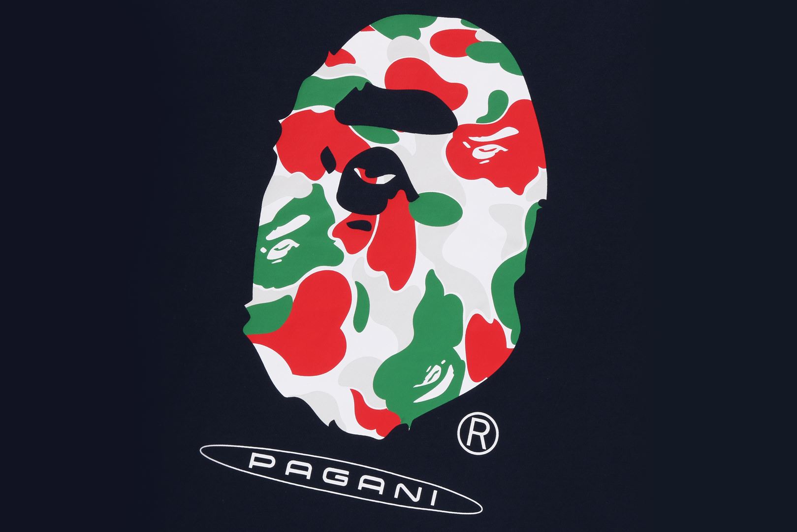 BAPE X PAGANI CAMO APE HEAD RELAXED FIT TEE – eu.bape.com