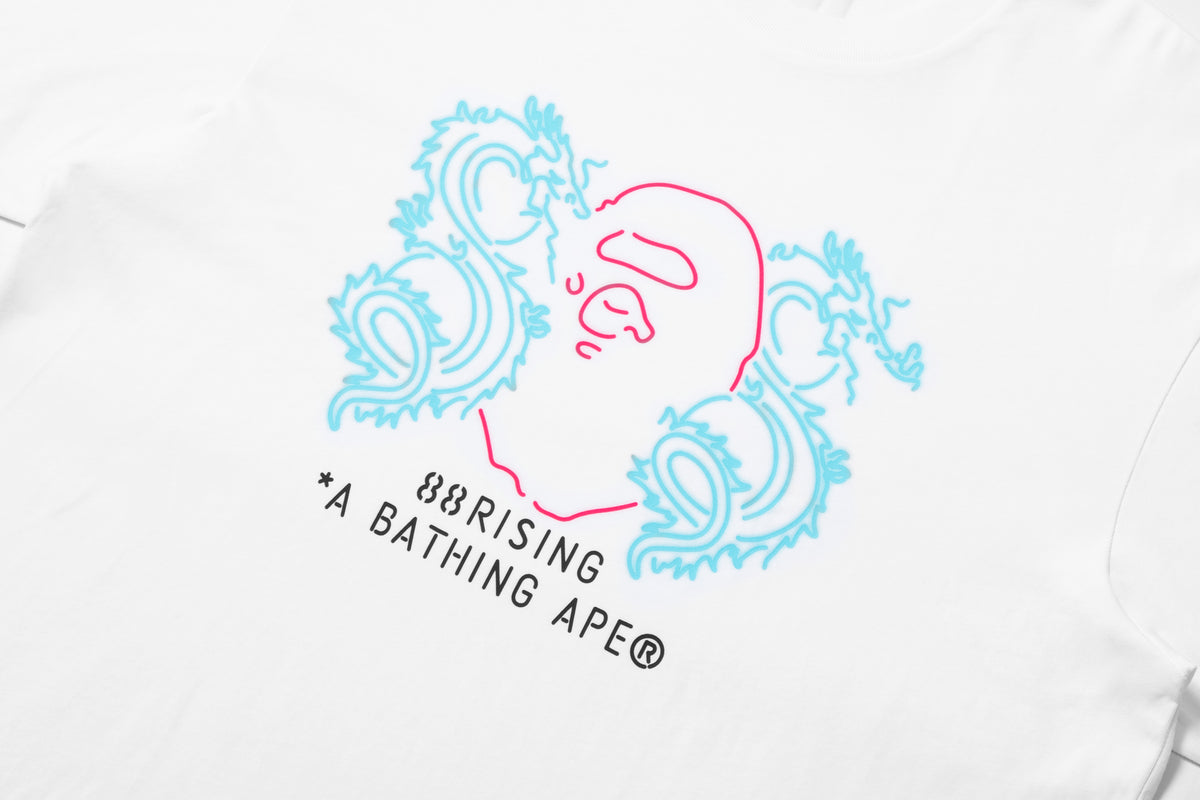 BAPE X 88RISING NEON LOGO RELAXED FIT TEE