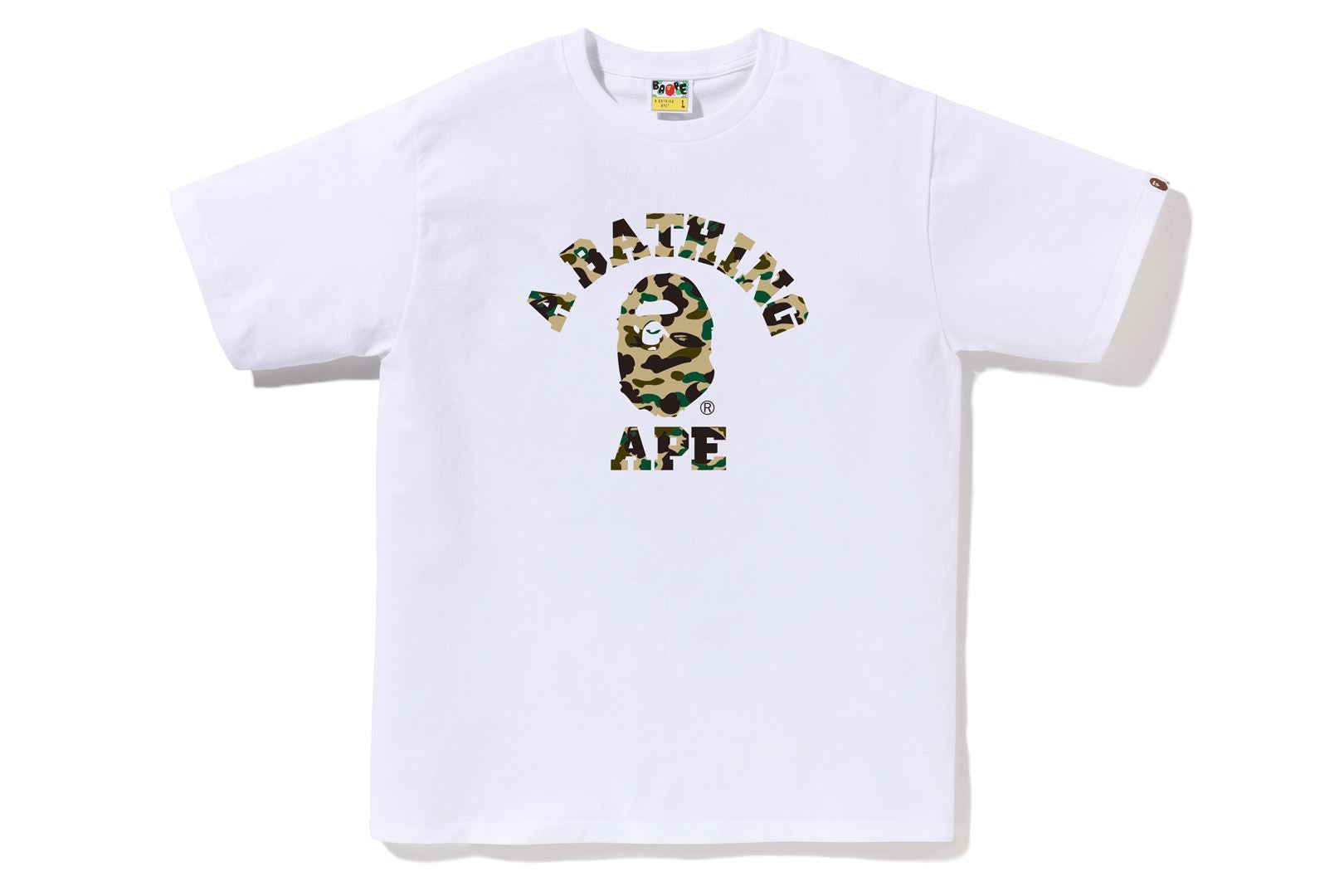 1ST CAMO COLLEGE TEE – eu.bape.com