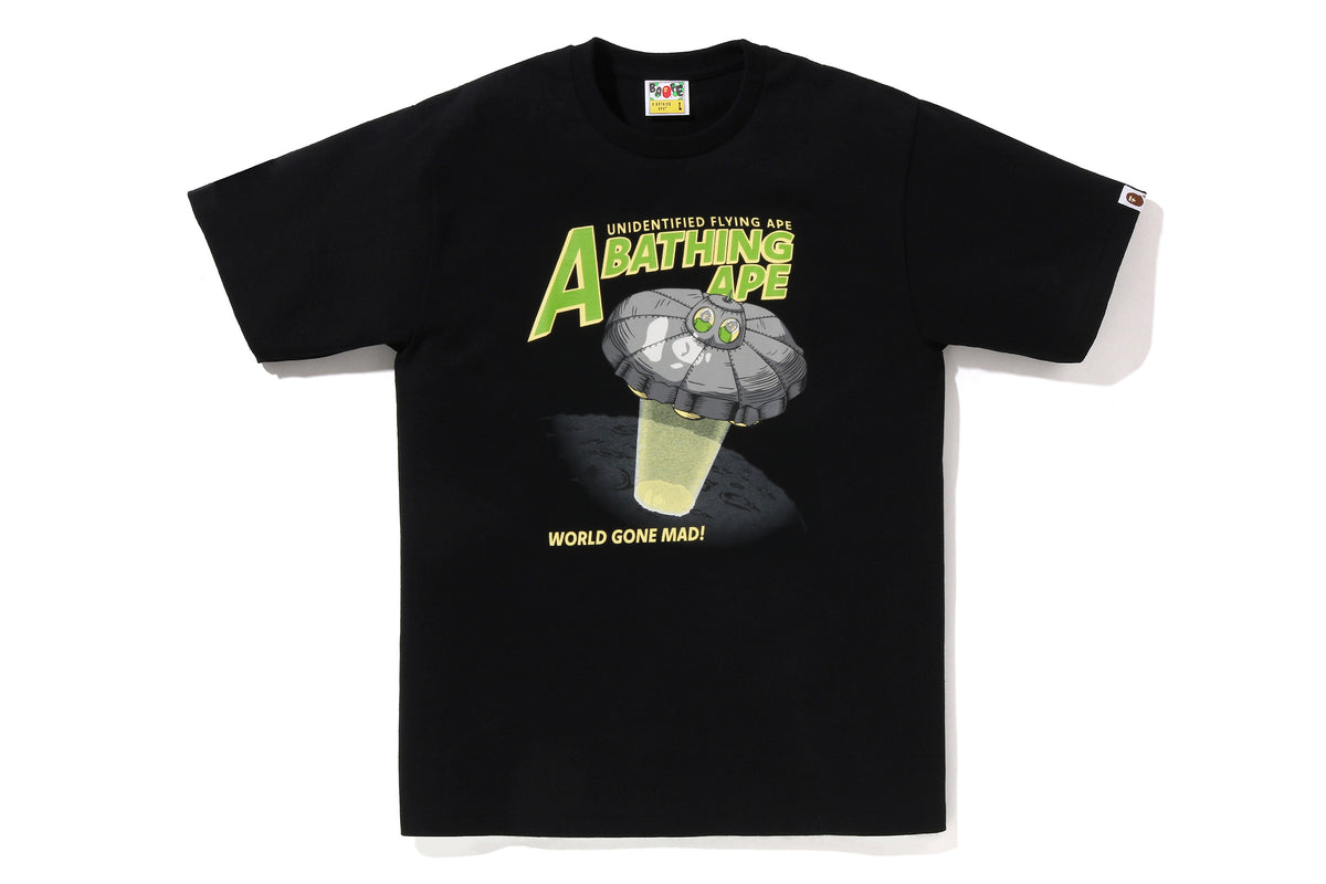 APE HEAD UFO ON MOON TEE